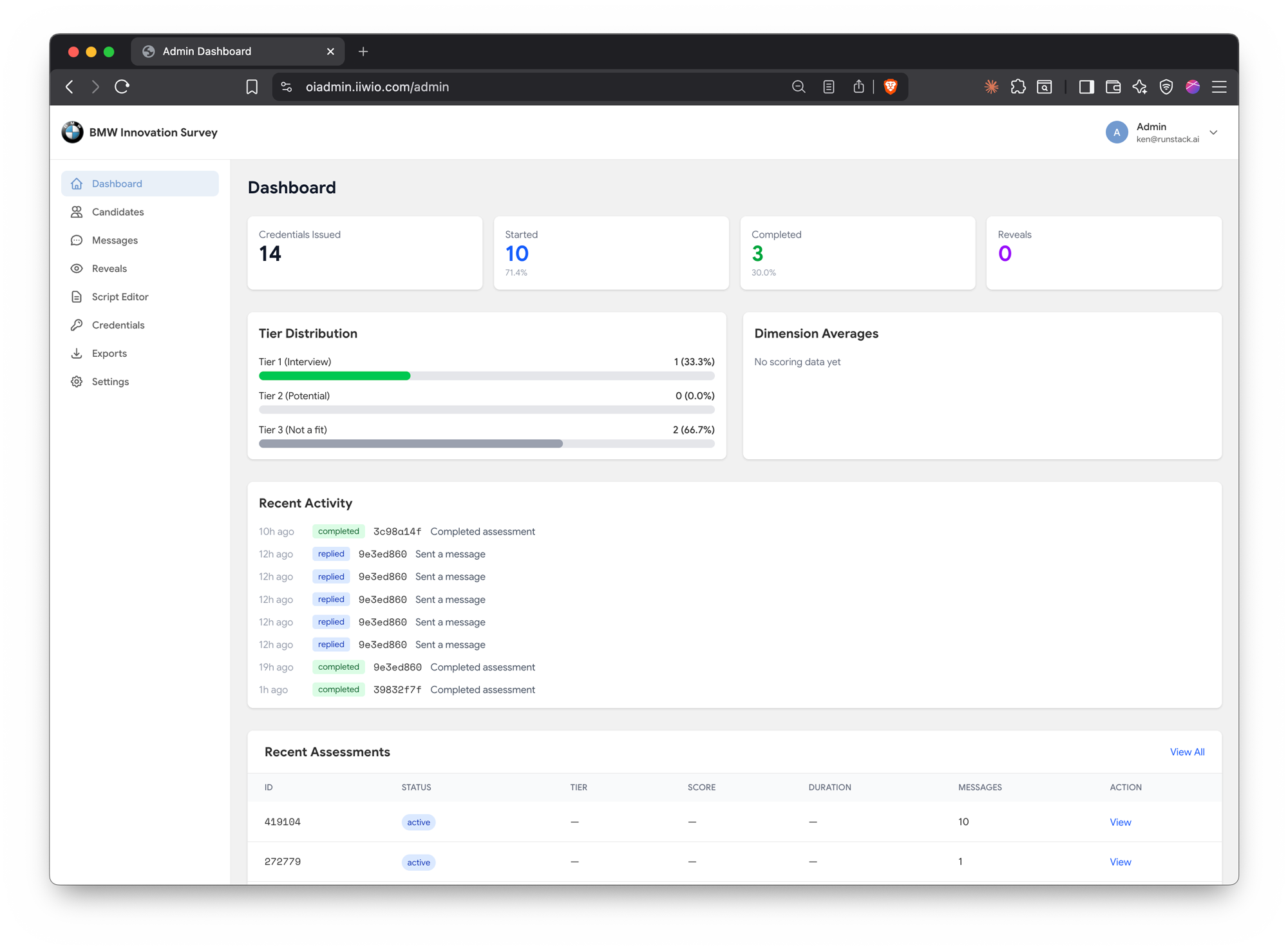 Slingshot Dashboard